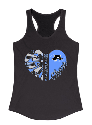 Aldine Mustangs Heart Cheer Women's Tank Top