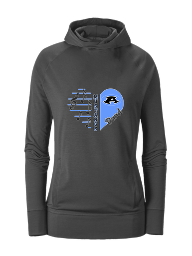 Aldine Mustangs Heart Band Women's Hoodie