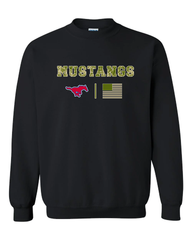 Grapevine Mustangs Camo Flag Men's Sweatshirt