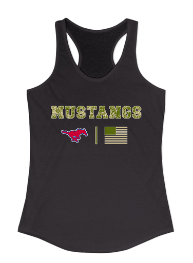 Grapevine Mustangs Camo Flag Women's Tank Top