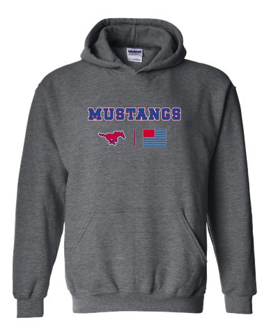 Grapevine Mustangs Team Colors Flag Men's Hoodie