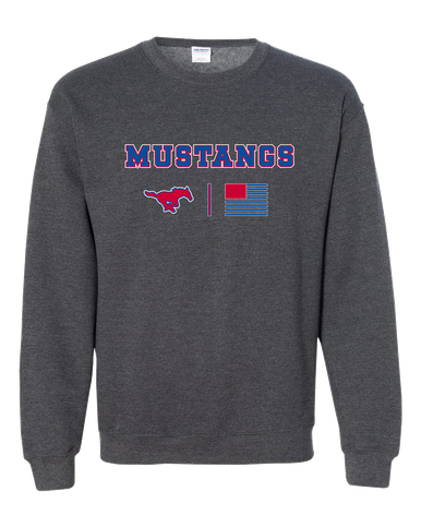 Grapevine Mustangs Team Colors Flag Men's Sweatshirt