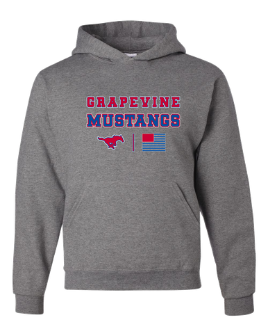 Grapevine Mustangs Spirit Flag Men's Premium Hoodie