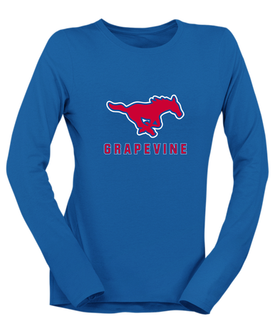 Grapevine Mustangs Mascot #2 Women's Premium LS T-Shirt