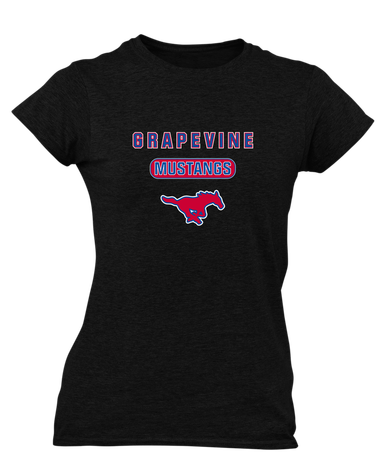 Grapevine Mustangs Mascot #3 Women's Premium SS T-Shirt