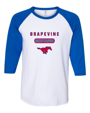 Grapevine Mustangs Mascot #3 Men's Baseball T-Shirt