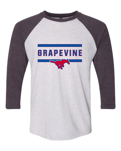 Grapevine Mustangs Mascot #4 Men's Baseball T-Shirt
