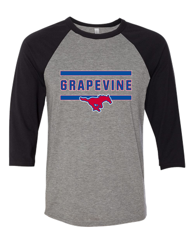 Grapevine Mustangs Mascot #4 Women's Baseball T-Shirt