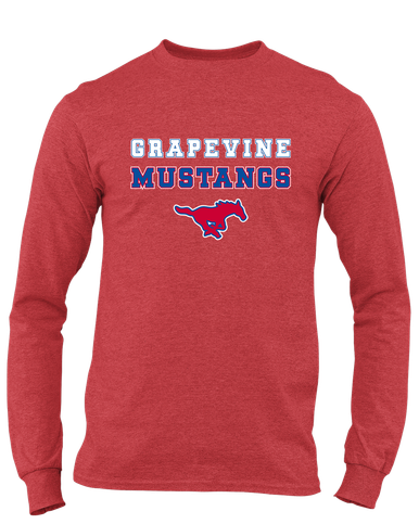 Grapevine Mustangs Spirit Men's LS T-Shirt