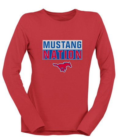 Grapevine Mustangs Nation #1 Women's Premium LS T-Shirt