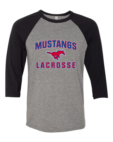 Grapevine Mustangs Lacrosse Men's Baseball T-Shirt