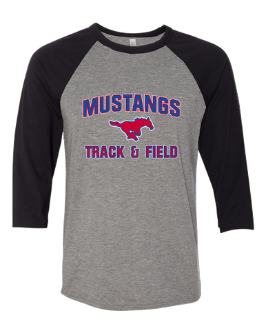 Grapevine Mustangs Track & Field Women's Baseball T-Shirt