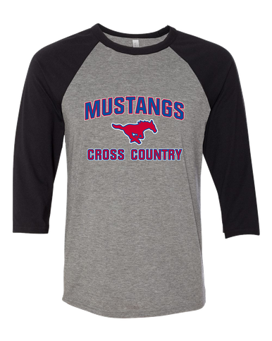 Grapevine Mustangs Cross Country Men's Baseball T-Shirt