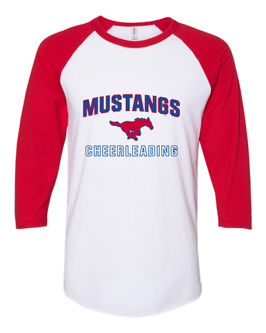 Grapevine Mustangs Cheerleading Women's Baseball T-Shirt
