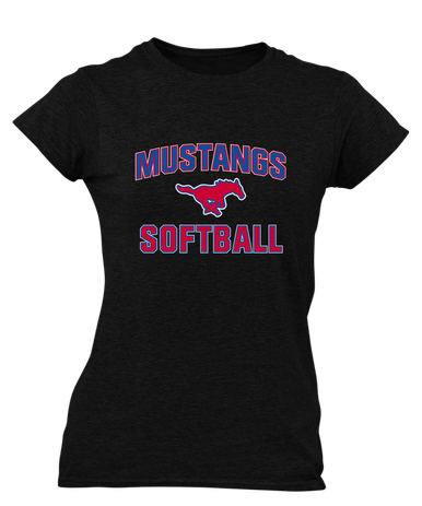 Grapevine Mustangs Softball #1 Women's SS T-Shirt
