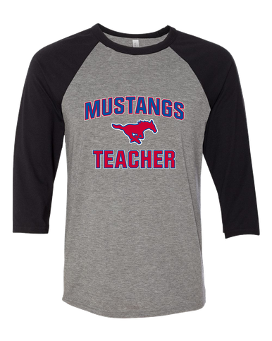 Grapevine Mustangs Teacher Women's Baseball T-Shirt