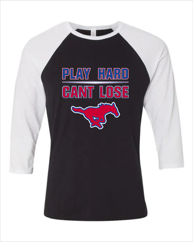 Grapevine Mustangs Play Hard, Can't Lose Women's Baseball T-Shirt