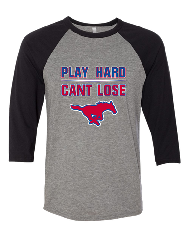 Grapevine Mustangs Play Hard, Can't Lose Men's Baseball T-Shirt