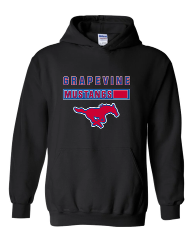 Grapevine Mustangs Mascot #7 Men's Hoodie