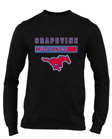 Grapevine Mustangs Mascot #7 Men's Premium LS T-Shirt