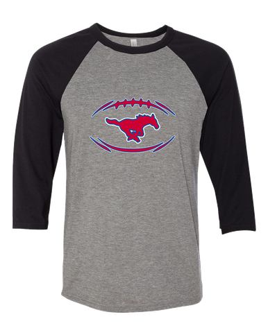 Grapevine Mustangs Football #3 Men's Baseball T-Shirt