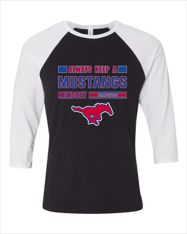 Grapevine Mustangs Mindset Men's Baseball T-Shirt