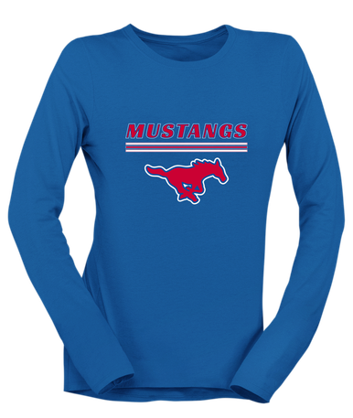 Grapevine Mustangs Mascot #8 Women's LS T-Shirt