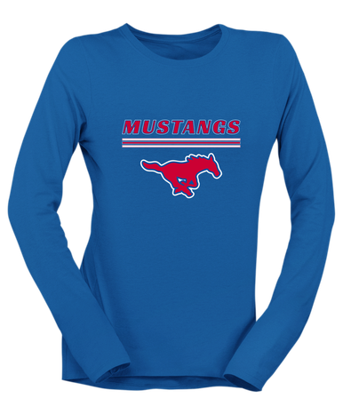 Grapevine Mustangs Mascot #8 Women's Premium LS T-Shirt