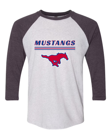 Grapevine Mustangs Mascot #8 Men's Baseball T-Shirt