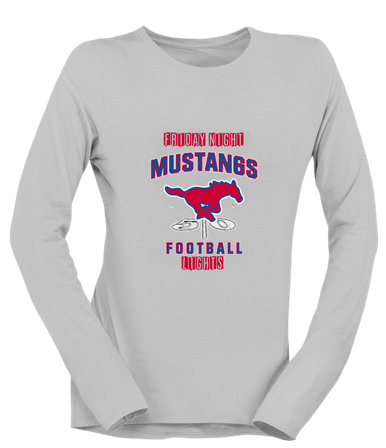 Grapevine Mustangs Football #6 Women's LS T-Shirt