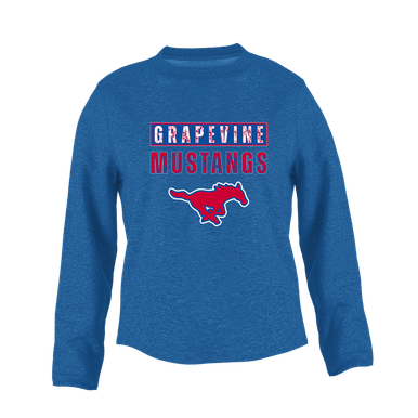 Grapevine Mustangs Mascot #9 Women's Sweatshirt