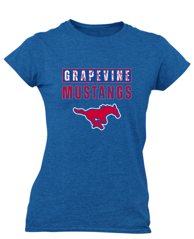 Grapevine Mustangs Mascot #9 Women's Premium SS T-Shirt