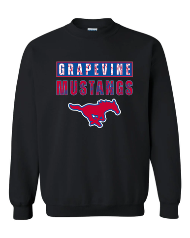 Grapevine Mustangs Mascot #9 Men's Sweatshirt