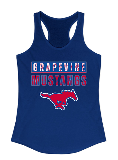 Grapevine Mustangs Mascot #9 Women's Tank Top