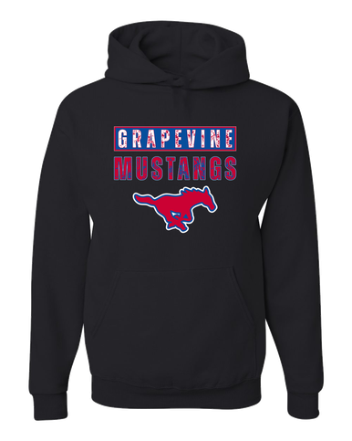 Grapevine Mustangs Mascot #9 Men's Premium Hoodie