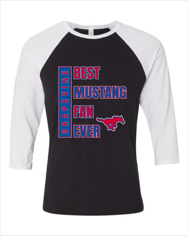Grapevine Mustangs Best Mustang Fan Women's Baseball T-Shirt
