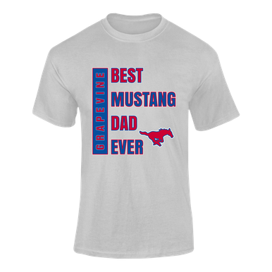 Grapevine Mustangs Best Mustang Dad Men's SS T-Shirt