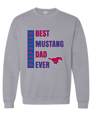 Grapevine Mustangs Best Mustang Dad Men's Sweatshirt