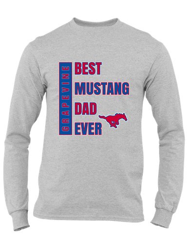 Grapevine Mustangs Best Mustang Dad Men's LS T-Shirt