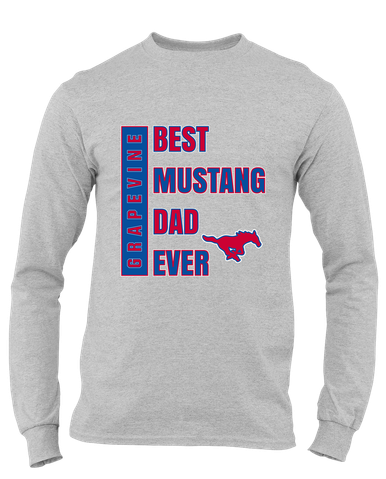 Grapevine Mustangs Best Mustang Dad Men's Premium LS T-Shirt