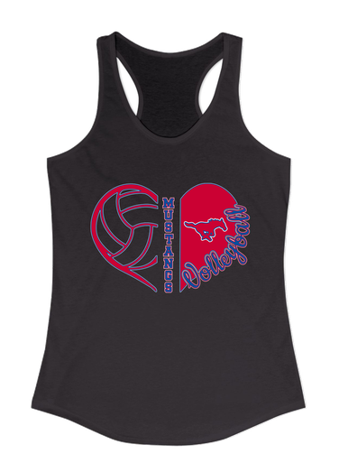 Grapevine Mustangs Heart Volleyball Women's Tank Top