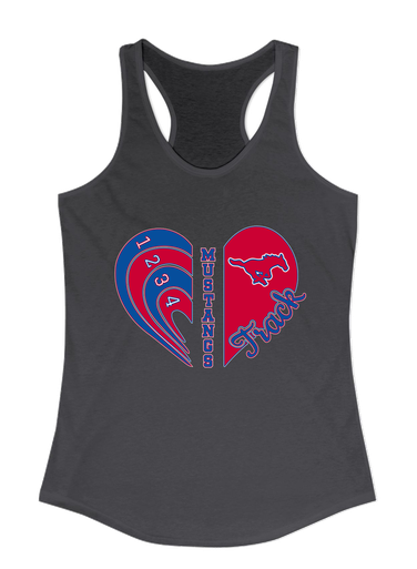 Grapevine Mustangs Heart Track Women's Tank Top