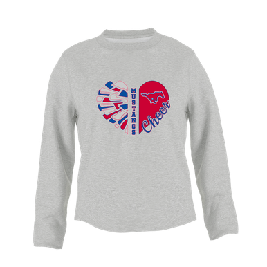 Grapevine Mustangs Heart Cheer Women's Sweatshirt