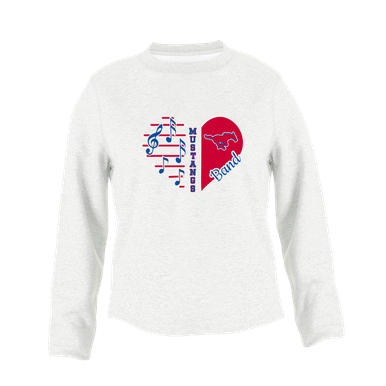 Grapevine Mustangs Heart Band Women's Sweatshirt