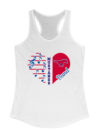 Grapevine Mustangs Heart Band Women's Tank Top
