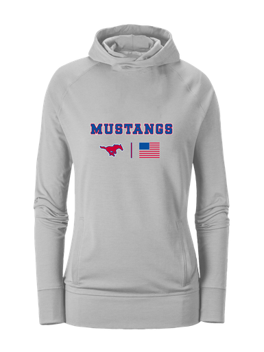 Pearce Mustangs Team Colors Flag Women's Hoodie