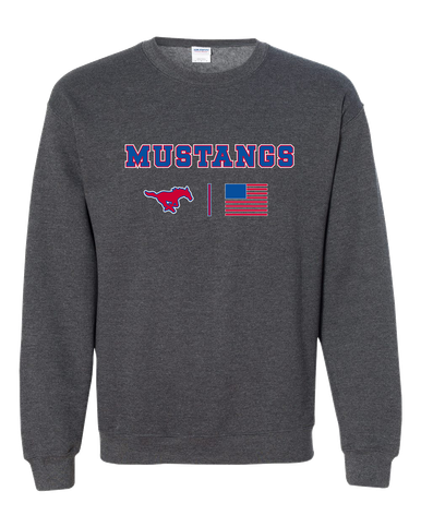 Pearce Mustangs Team Colors Flag Men's Sweatshirt