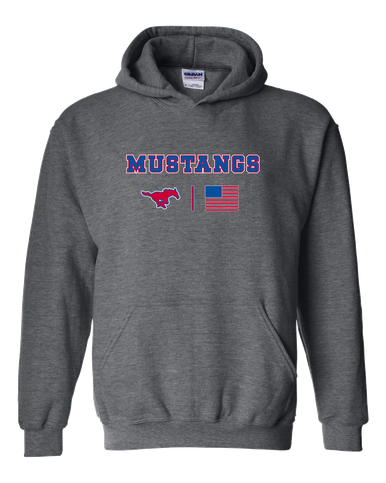 Pearce Mustangs Team Colors Flag Men's Hoodie