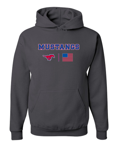 Pearce Mustangs Team Colors Flag Men's Premium Hoodie