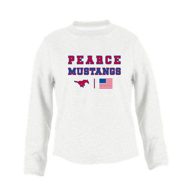 Pearce Mustangs Spirit Flag Women's Sweatshirt